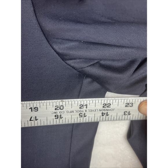 Lauren Ralph Lauren Blazer Mens 44 Short Navy Blue Wool Gold Buttons Two Button - Picture 7 of 14